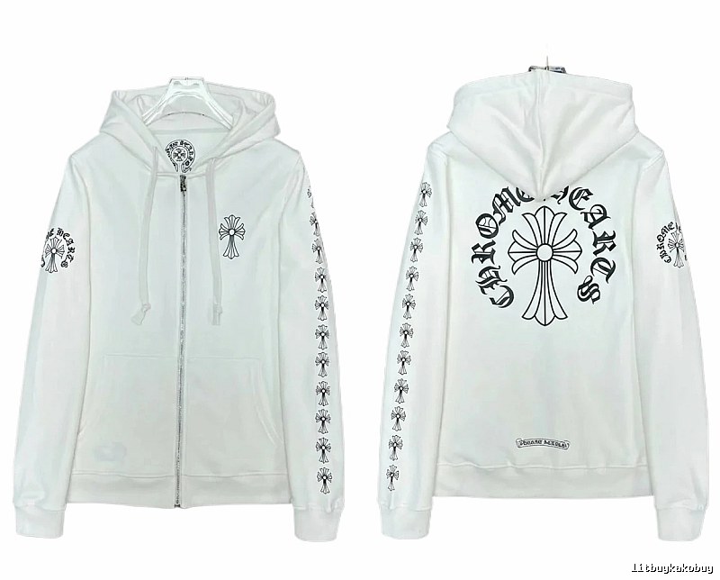 Chrome Hearts Cross Cool Style White Hoodie