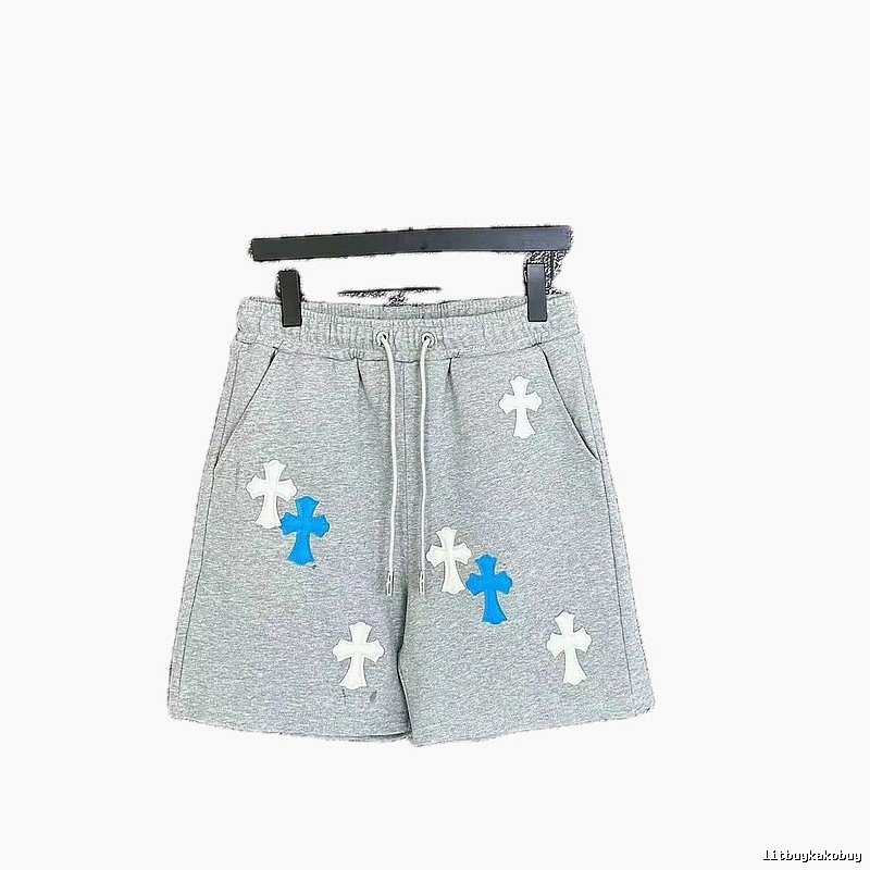Chrome Hearts Cross Trendy Brand Grey Shorts