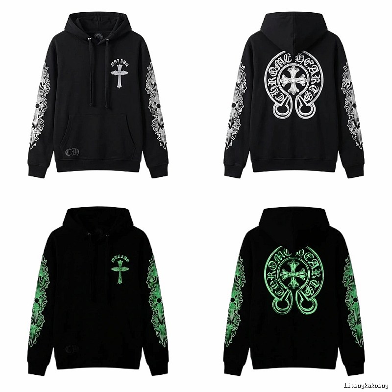 Chrome Hearts Glow-in-the-Dark Cross Streetwear Sweatshirt