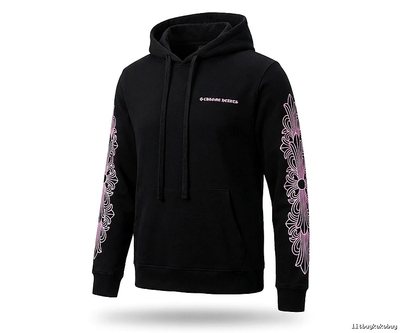 Chrome Hearts Gothic Style Black Hoodie