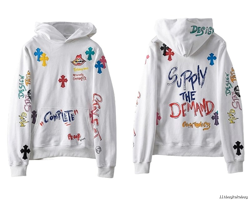 Chrome Hearts Graffiti Style White Hoodie