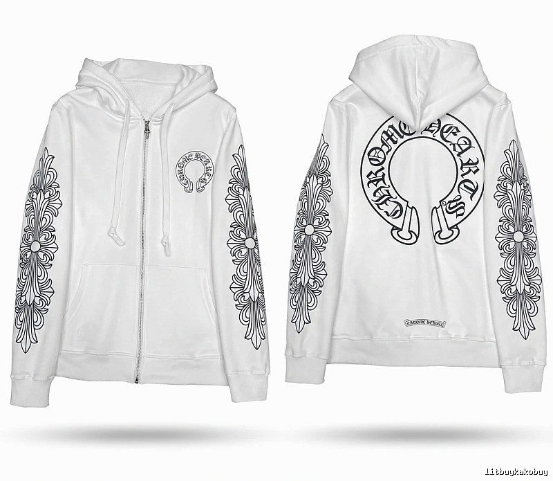 Chrome Hearts Printed Trendy and Cool Style White Hoodie