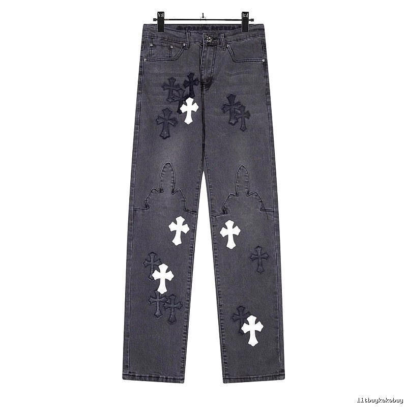 Chrome Hearts Relaxed Graphic jeans Light Denim Jeans with Designer-Inspired Detail