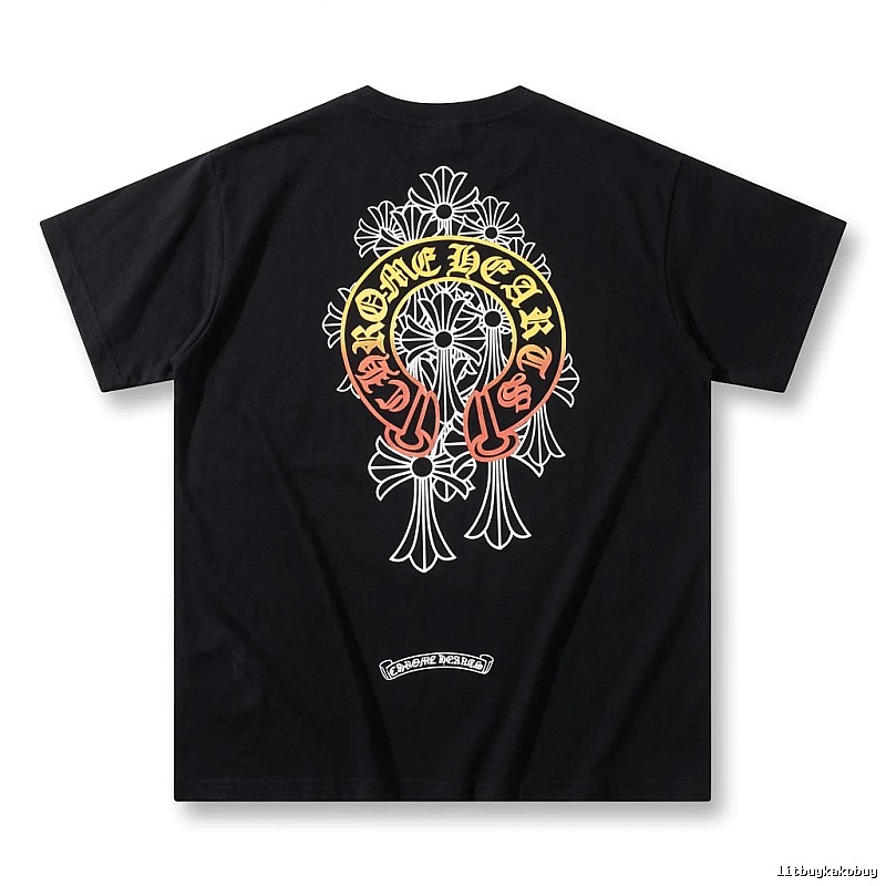 Chrome Hearts Retro Style Black T-shirt