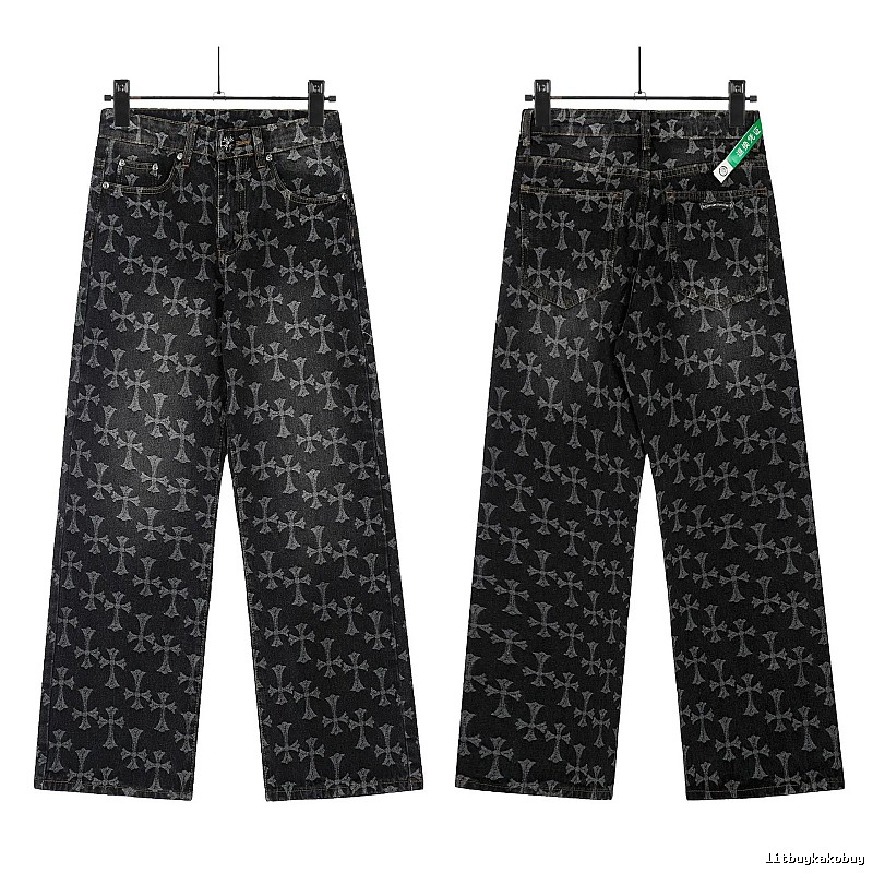 Chrome Hearts Statement Graphic jeans Light Denim Jeans for Easy Pairing