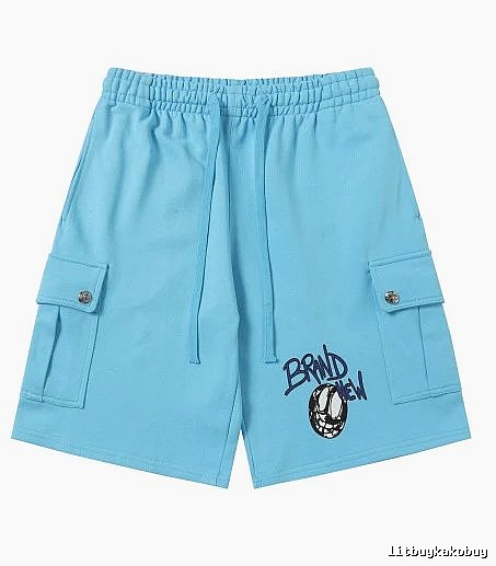 Chrome Hearts Trendy Cool Style Light Blue Shorts