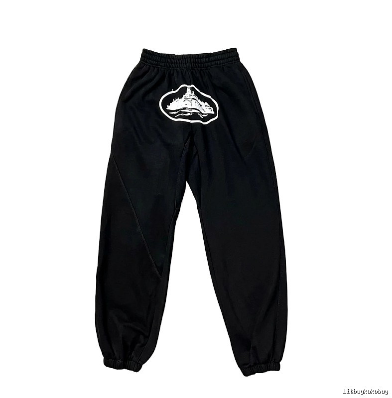 Corteiz Printed Casual Black Pants