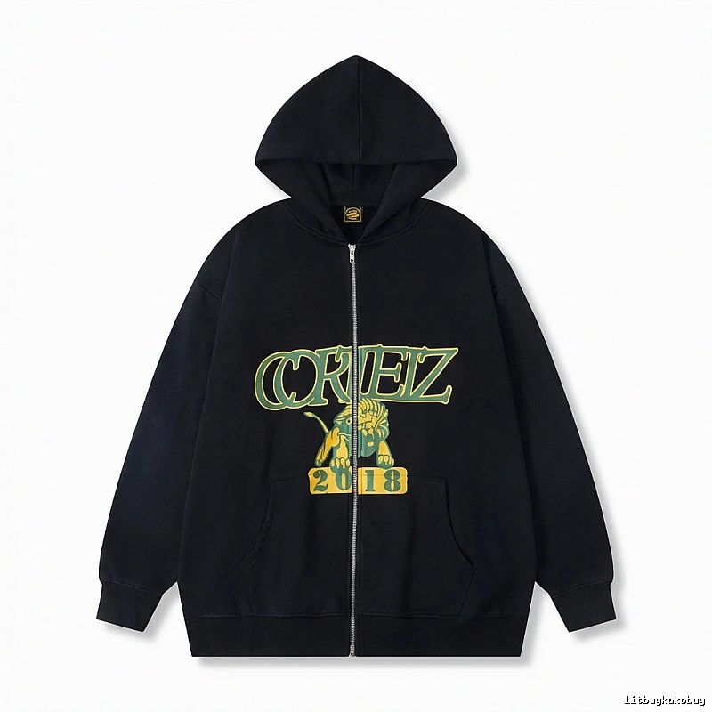 Corteiz Printed Trendy and Cool Black Sweatshirt