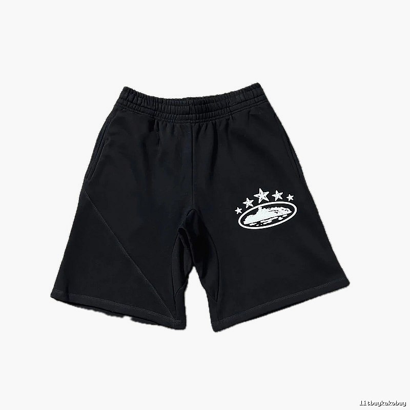 Corteiz Star Print Casual Black Shorts
