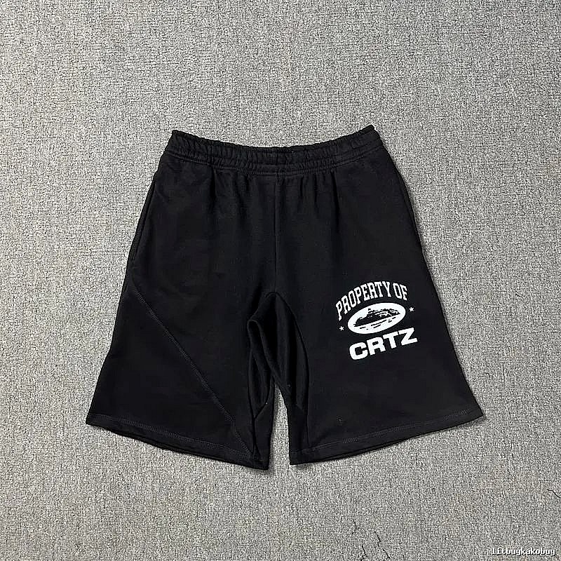 Corteiz trendy black shorts