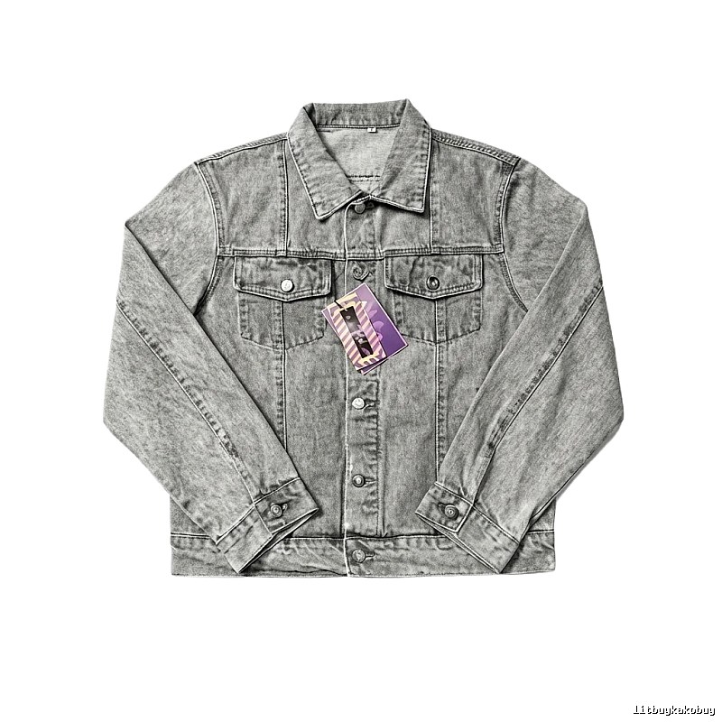 Corteiz Washed Grey Denim Jacket