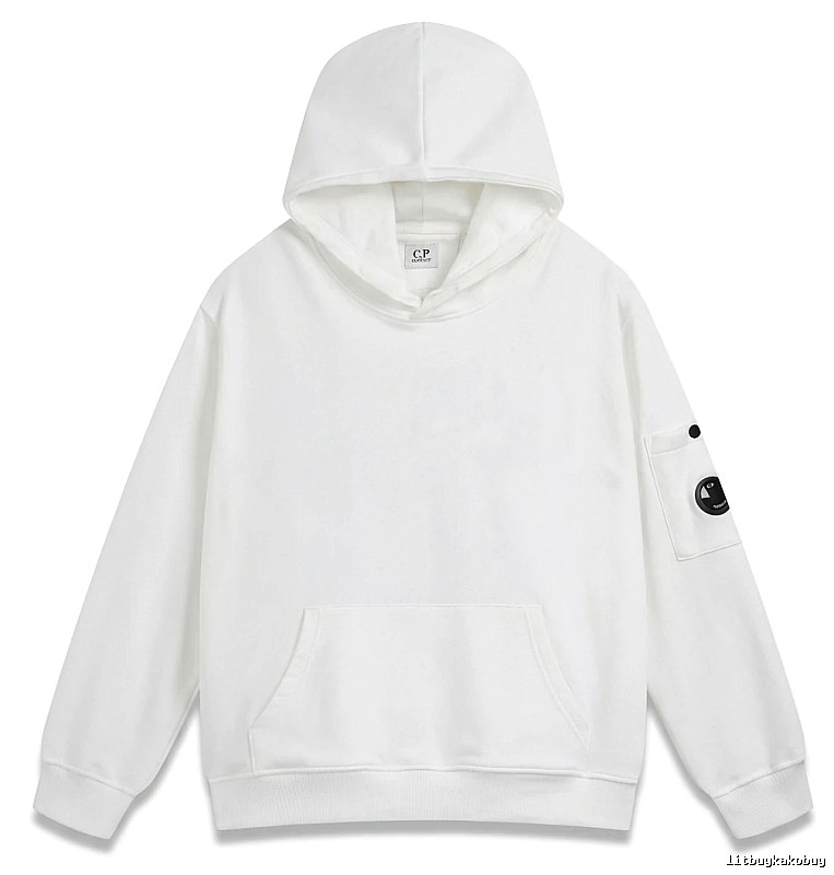 C.P. minimalist style white hoodie