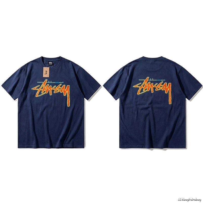 Dark blue T-shirt with Stussy graffiti style