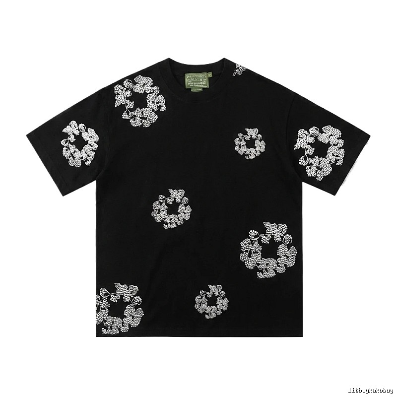 DENIM TEARS Trendy Black T-shirt
