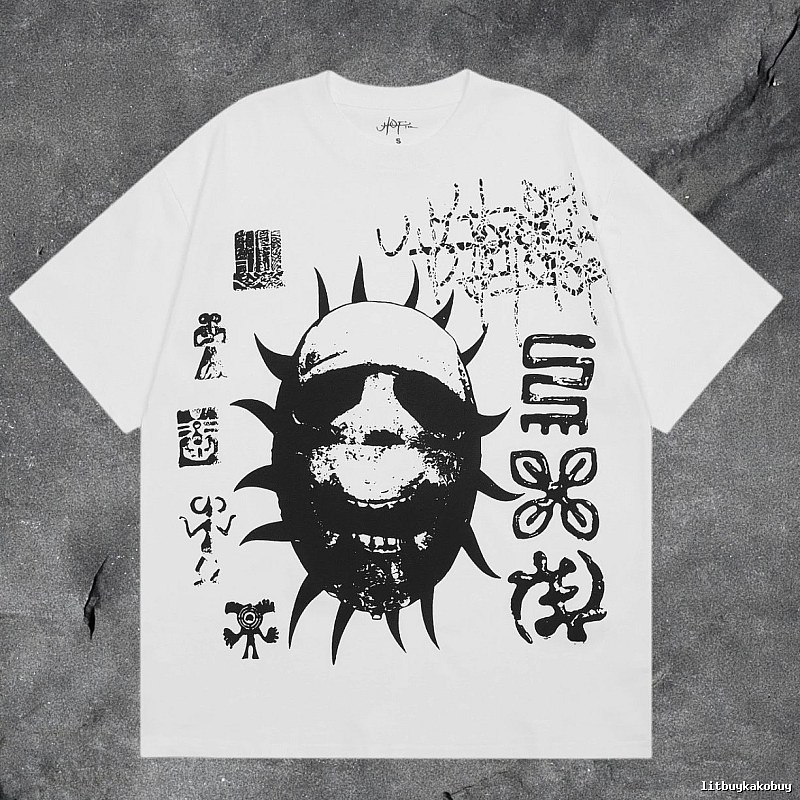 Denim Tears White Graphic T-Shirt Logo Detail