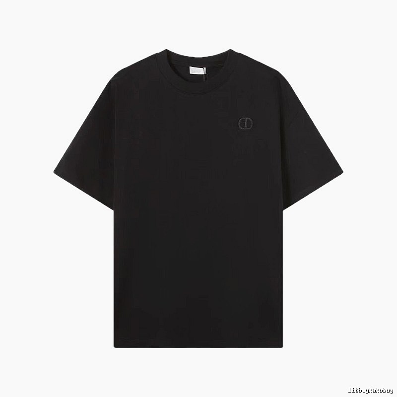 Dior Classic Collection Minimalist Style Black T-Shirt