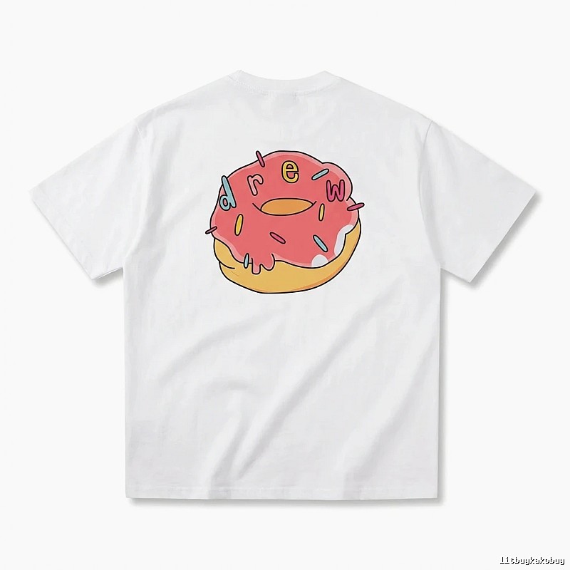 DREW Donut Cartoon White T-shirt