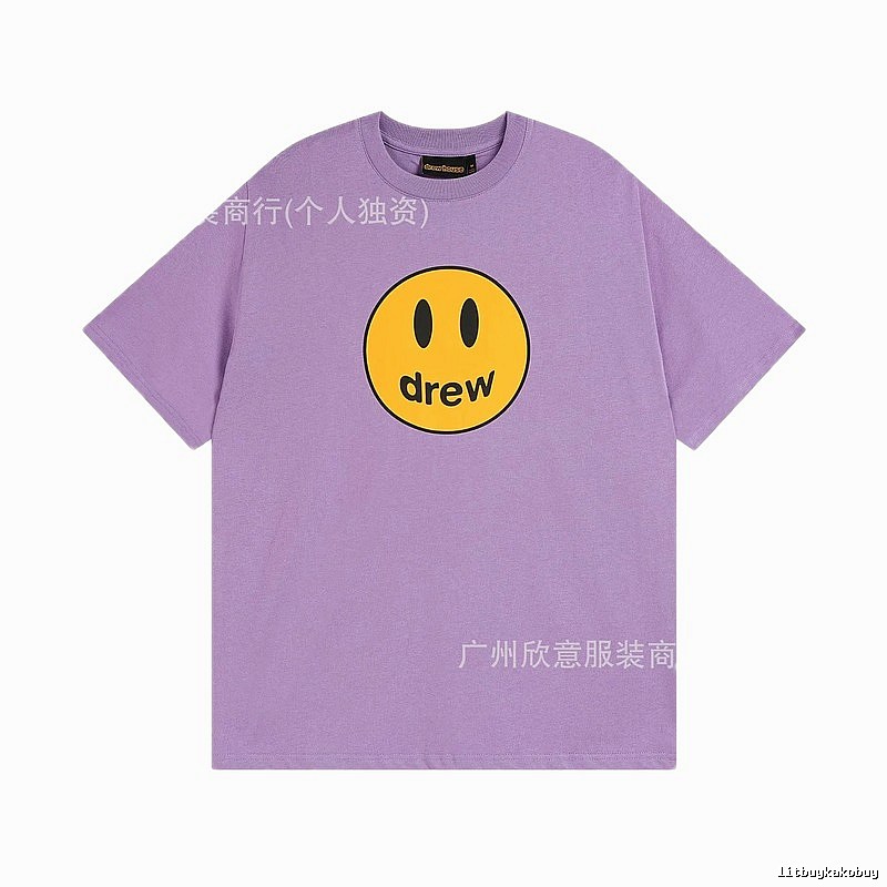 DREW Smile Street Style Purple Short Sleeve T-shirt