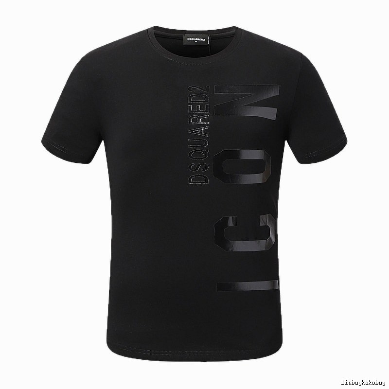 DSQUARED2 ICON Streetwear Black Short-sleeve T-shirt