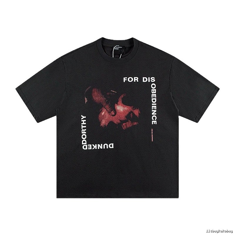 ERD GRJKD Dark Print Black Short Sleeve T-Shirt