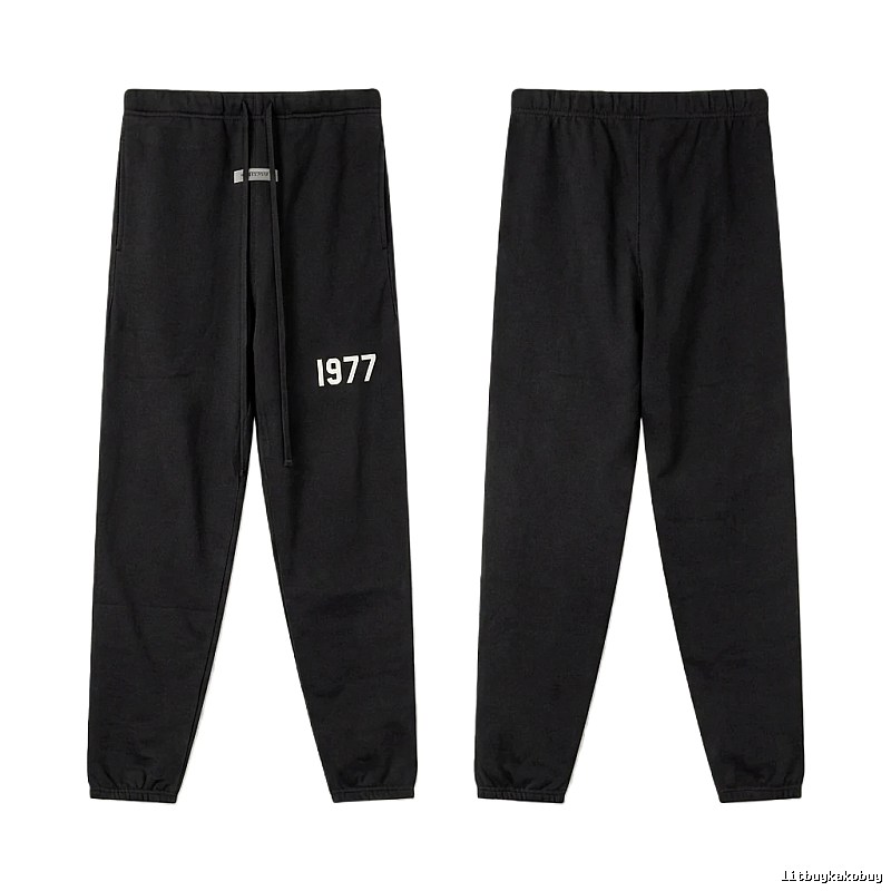ESSENTIALS 1977 Minimalist Style Black Pants