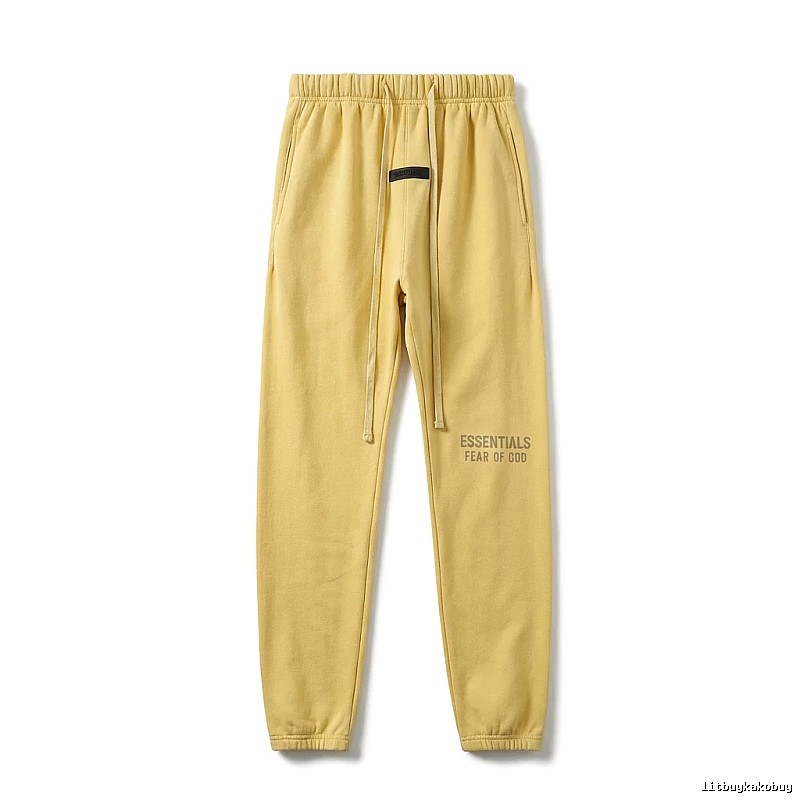 ESSENTIALS casual style light yellow sweatpants