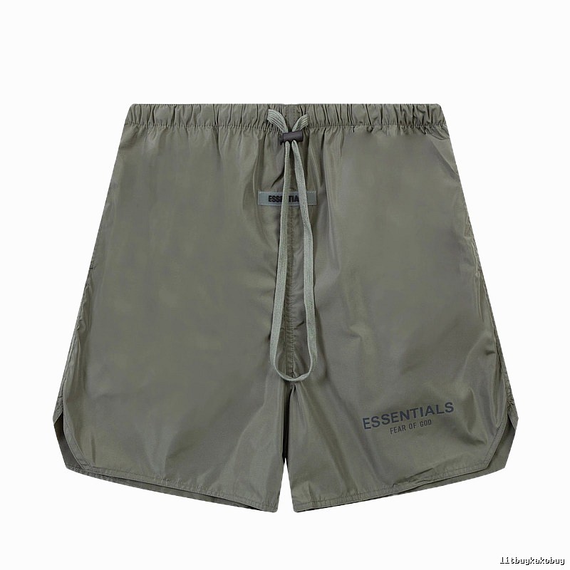 ESSENTIALS casual style military green shorts