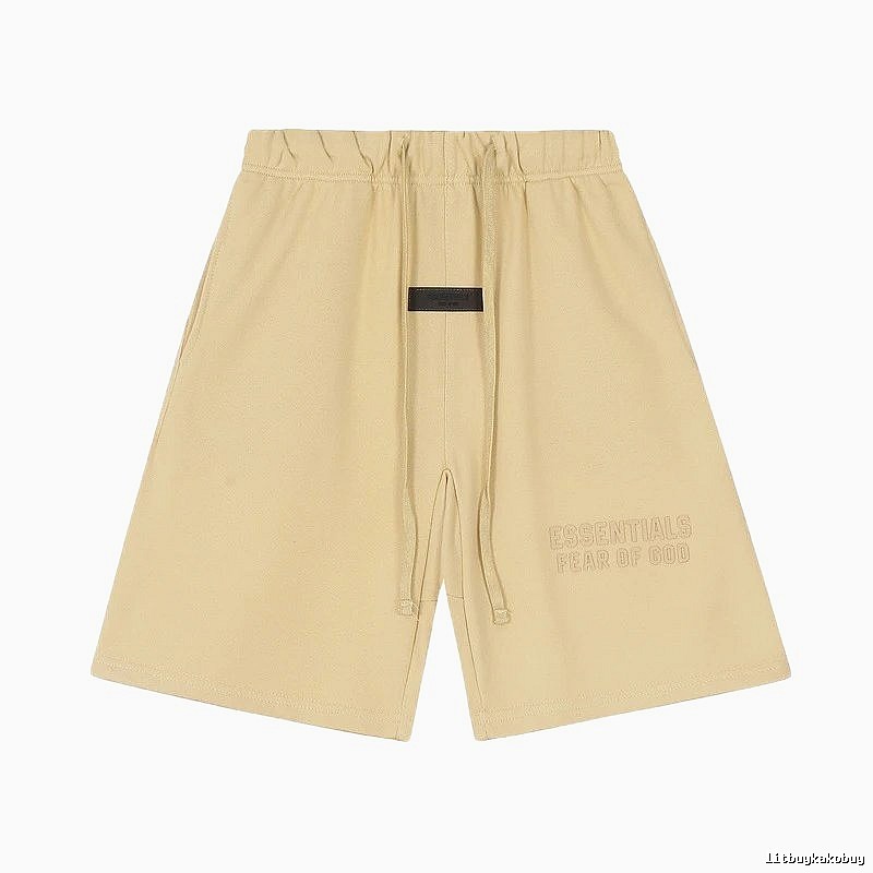 ESSENTIALS minimalist khaki shorts