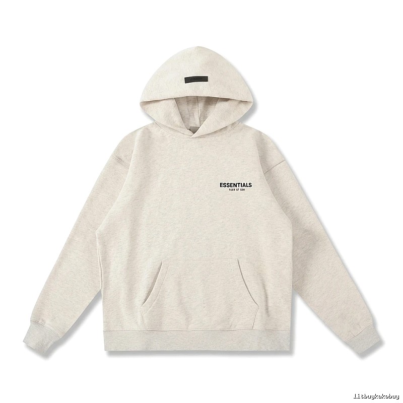 ESSENTIALS minimalist light beige hoodie