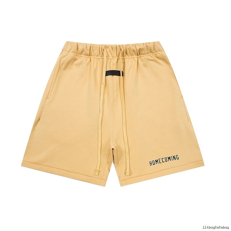 ESSENTIALS minimalist style khaki shorts