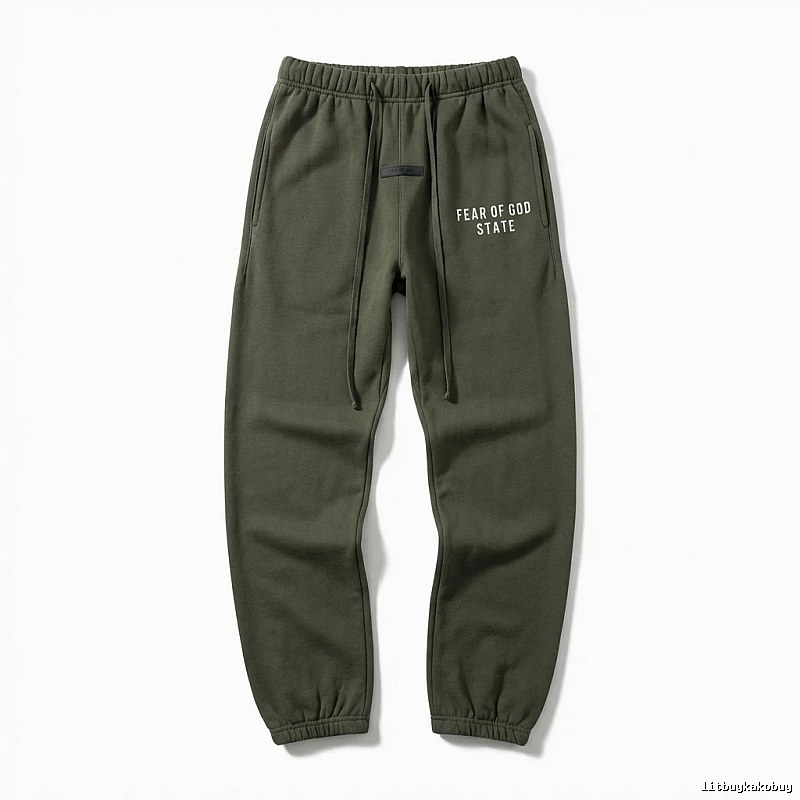 ESSENTIALS Minimalist Style Military Green Sweatpants