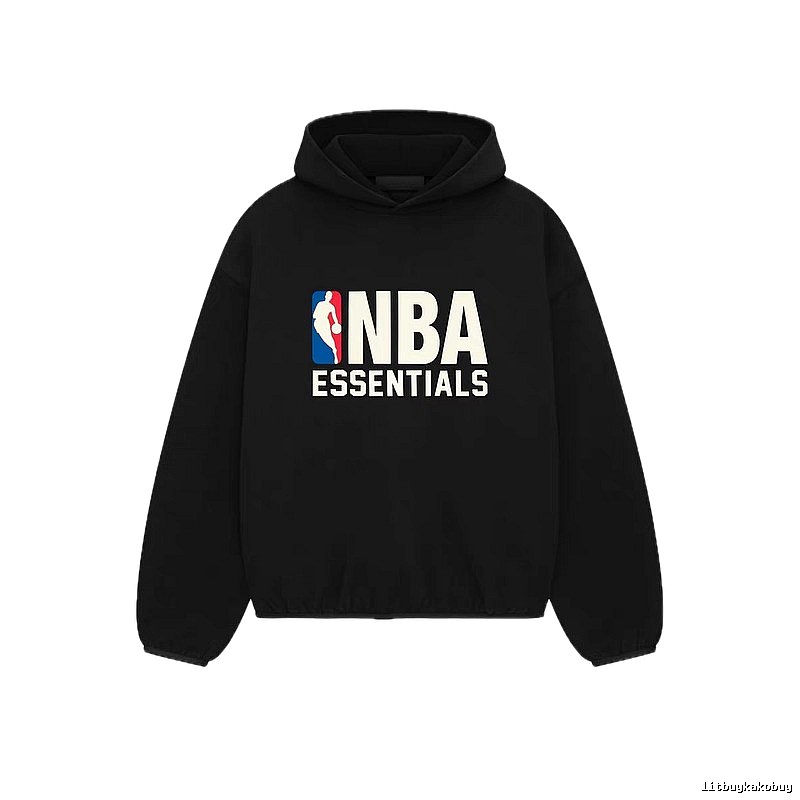 ESSENTIALS NBA-style black hoodie