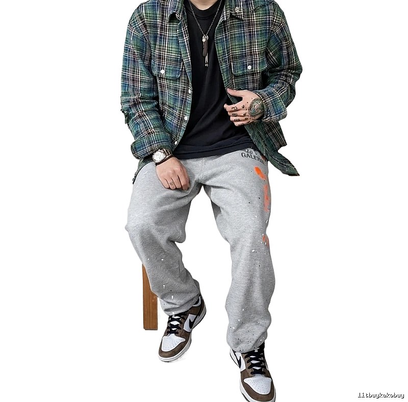 Gallery Dept Graffiti Style Grey Sweatpants