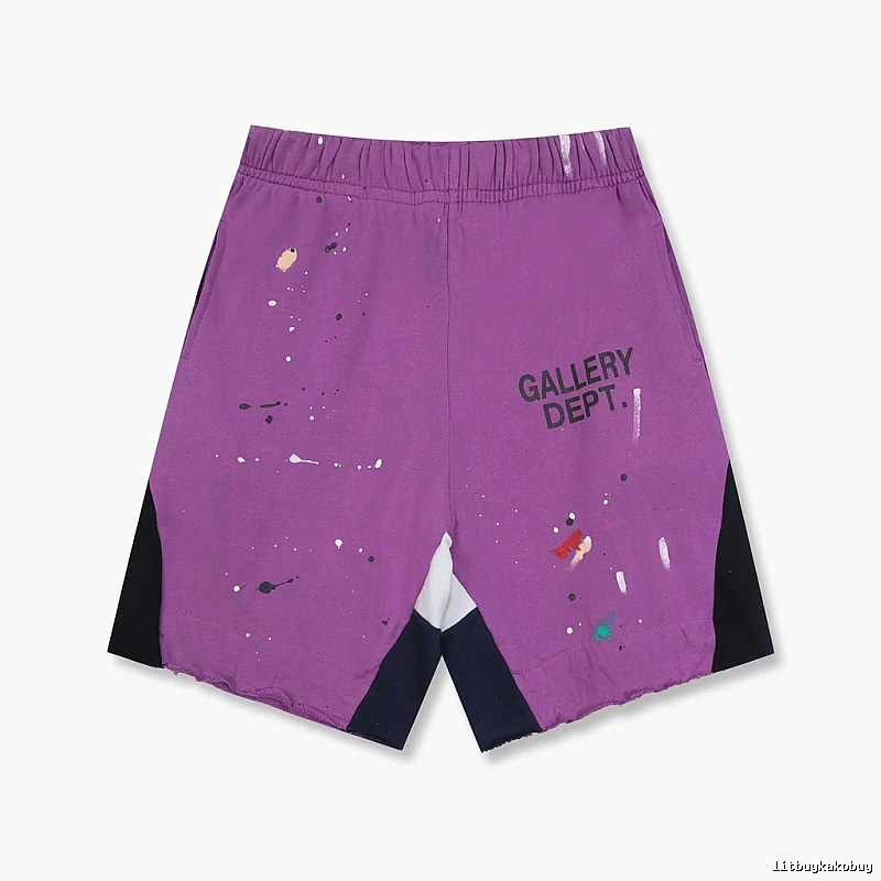 Gallery Dept Graffiti Style Purple Shorts