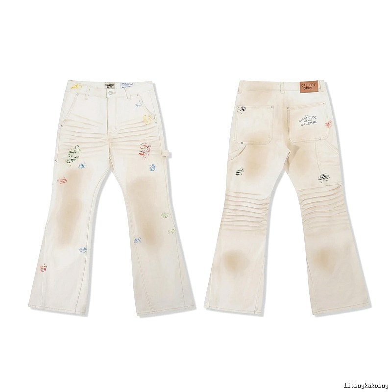 Gallery Dept graffiti-style white jeans