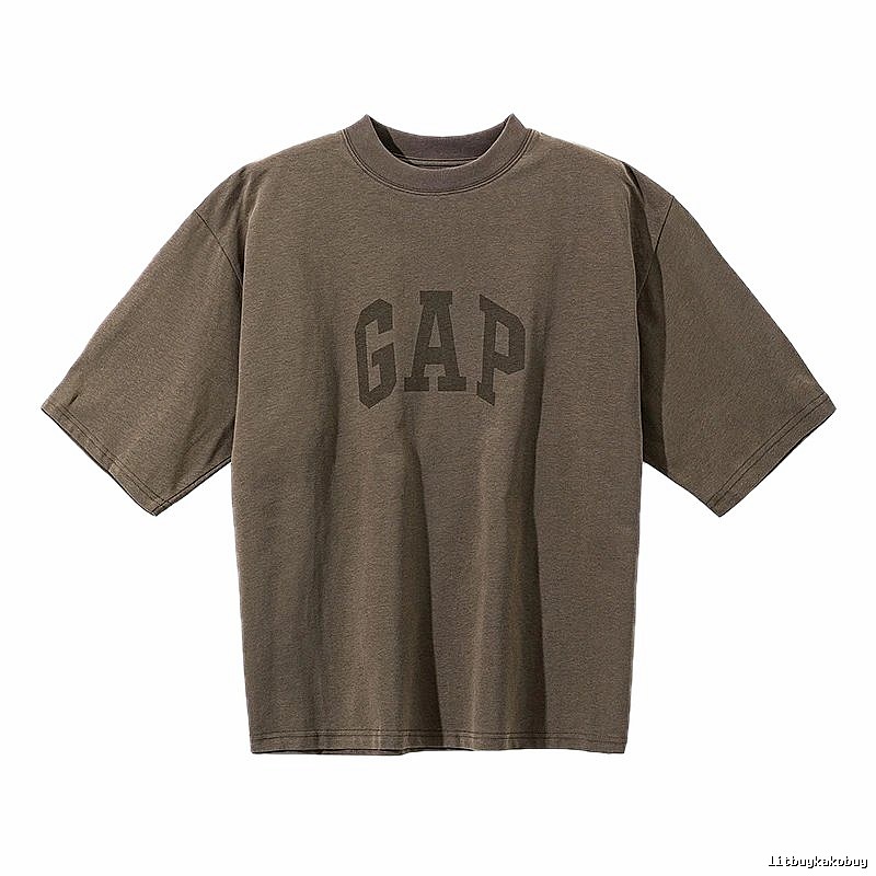 Gap Kanye Minimalist Style Dark Gray Short Sleeve