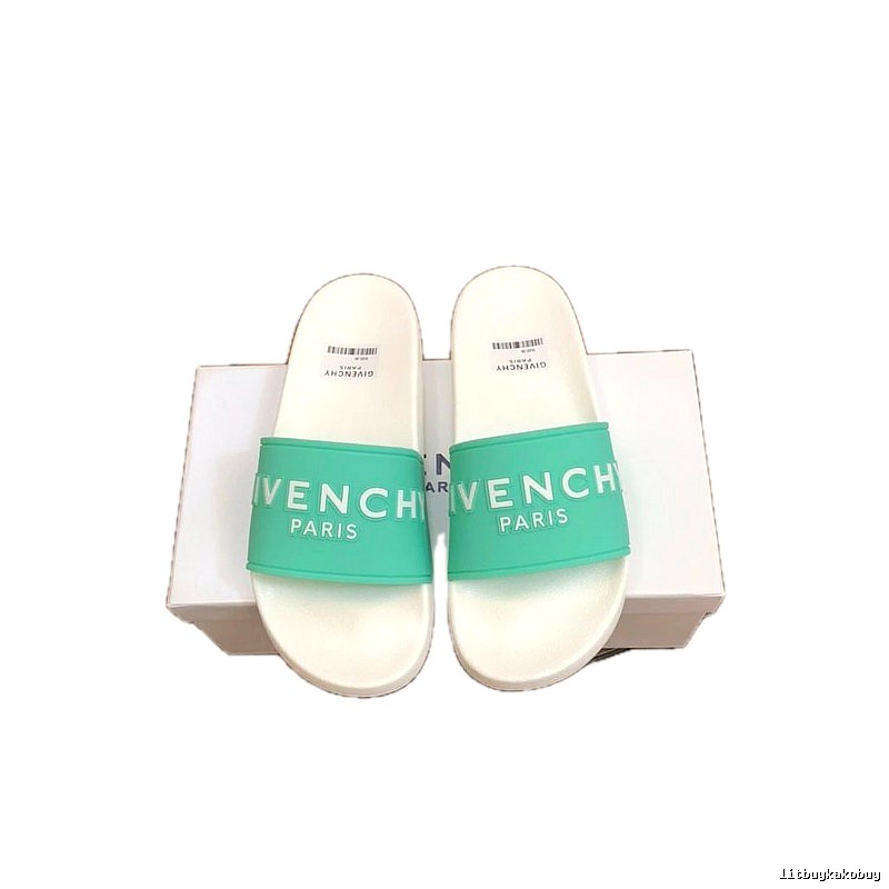 Givenchy Trendy Letter Mint Green Slides