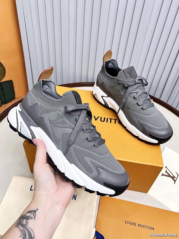 Gray Louis Vuitton Gray Runner Sneaker for Daily Rotation