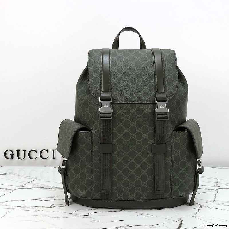 Green GG Monogram Backpack Gucci Backpack for Casual Outfits