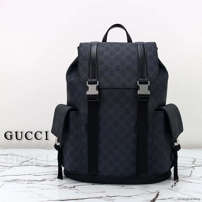 Gucci Black Gucci Monogram Backpack Backpack for Casual Outfits
