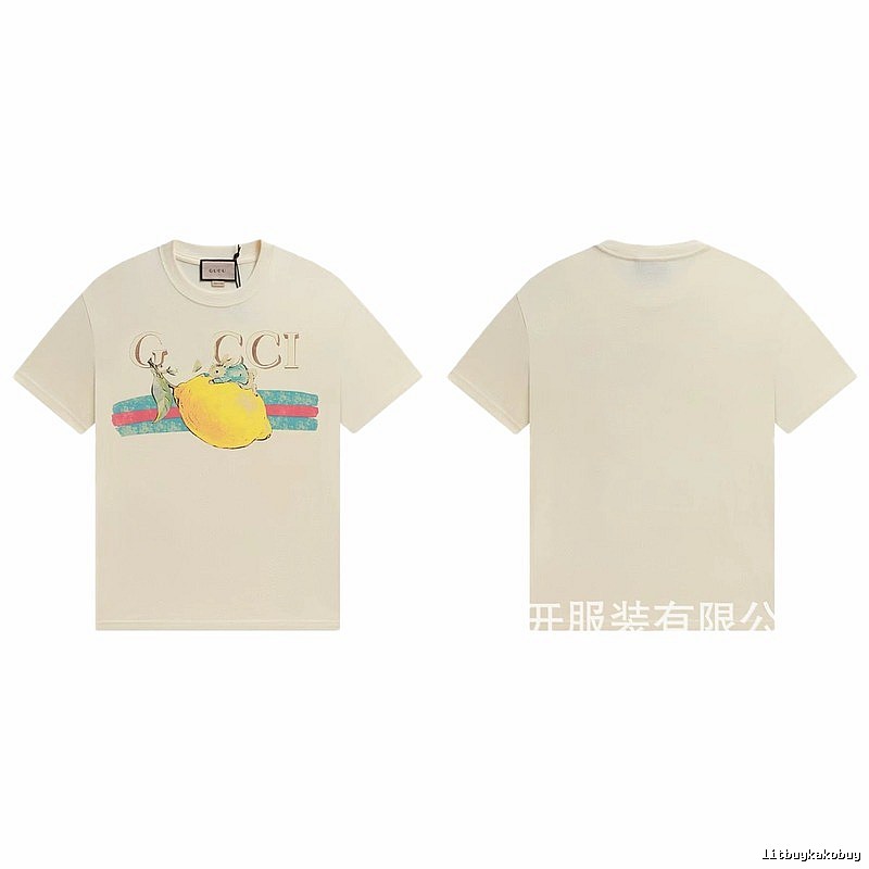 Gucci Vintage-style Off-white Lemon Print T-Shirt