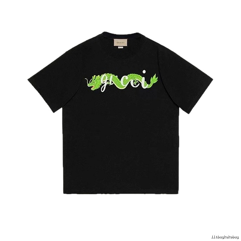 Gucci Year of the Dragon Collection Trendy Black Short-sleeve T-shirt