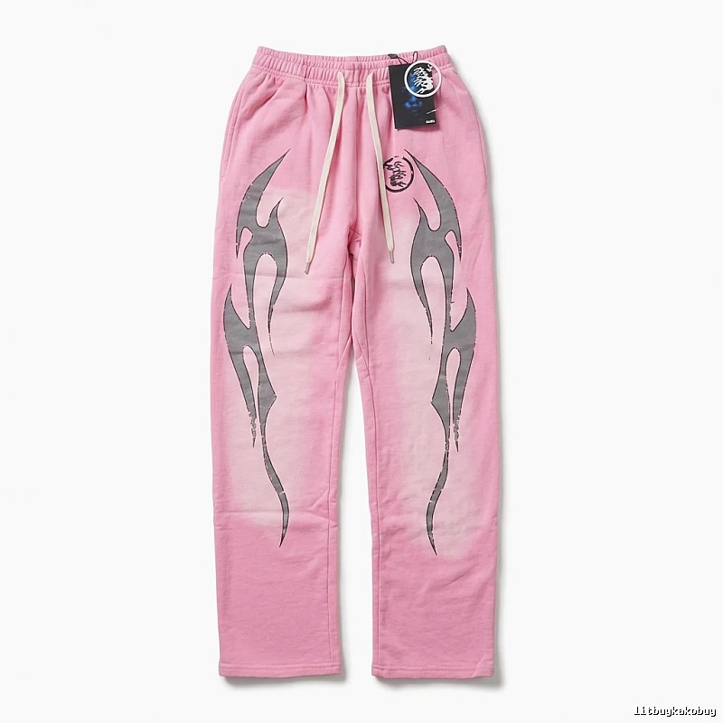 Hellstar Flame Wind Pink Sweatpants