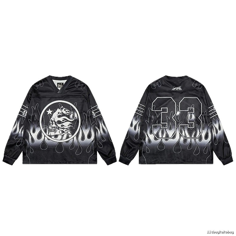 Hellstar Skull Flame High Street Black Jersey