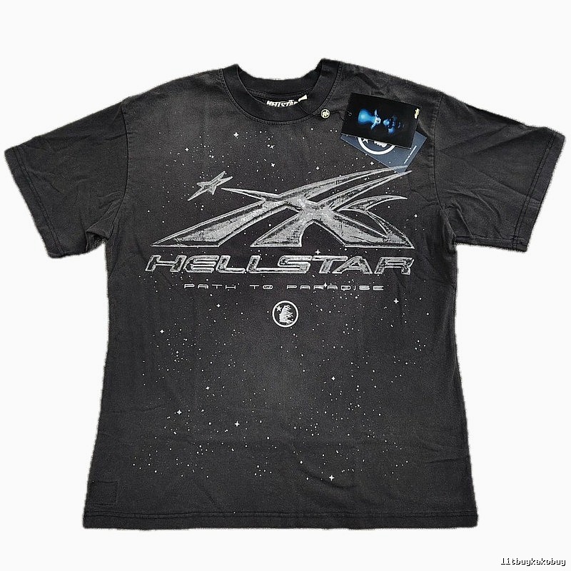 Hellstar Starry Sky Collection Vintage Distressed Black T-Shirt