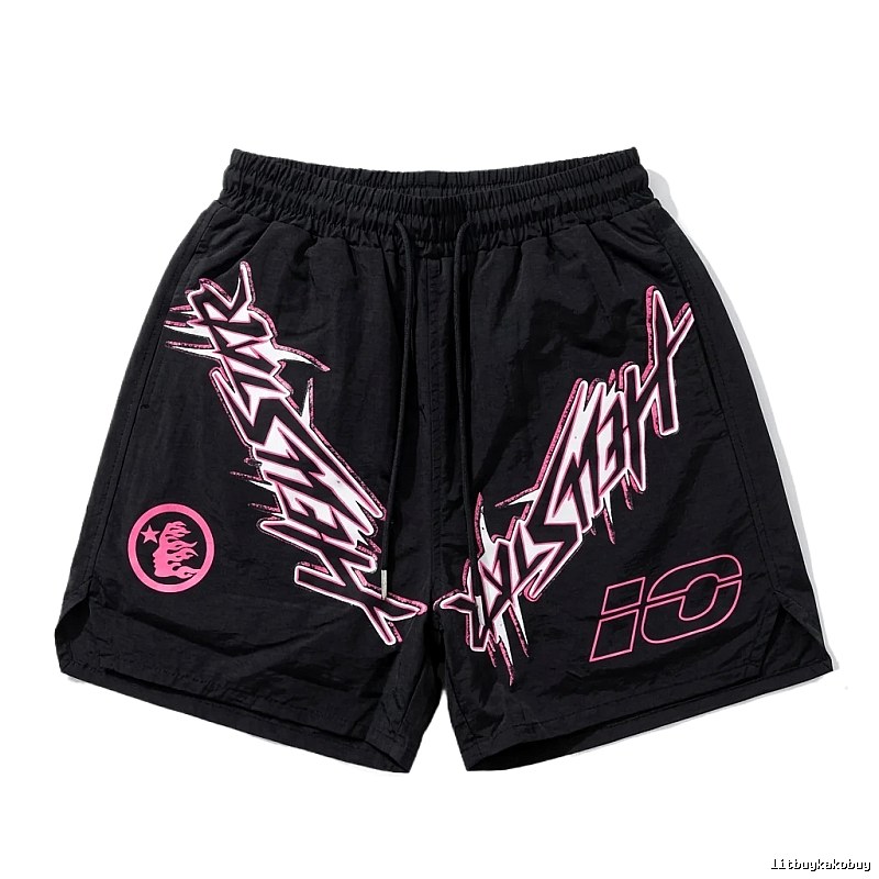 Hellstar trendy and cool style black shorts