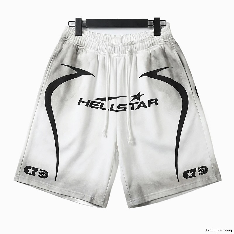 Hellstar Trendy Style White Shorts
