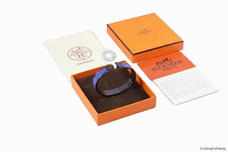 Hermes Sellerie series blue bracelet