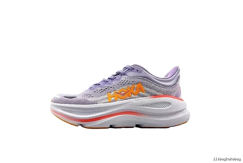 HOKA Clifton 8 Trendy Grey Purple Athletic Shoes