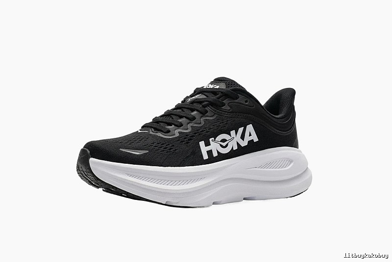 HOKA trendy brand black and white sports shoes